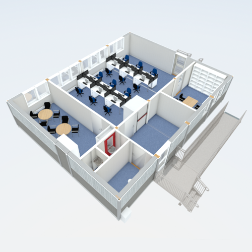 Plantegning projektkontor 117 kvm