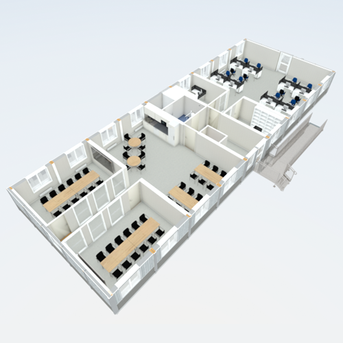 Plantegning projektkontor 257 kvm