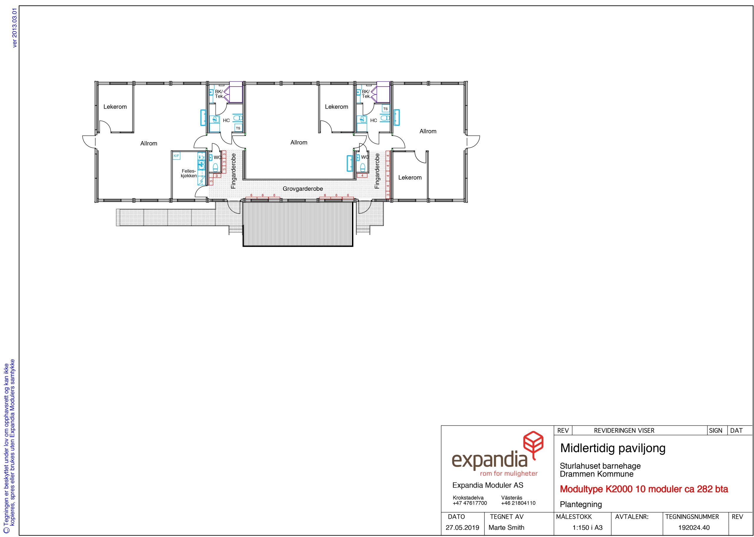 Plantegning for Sturlahuset børnehave