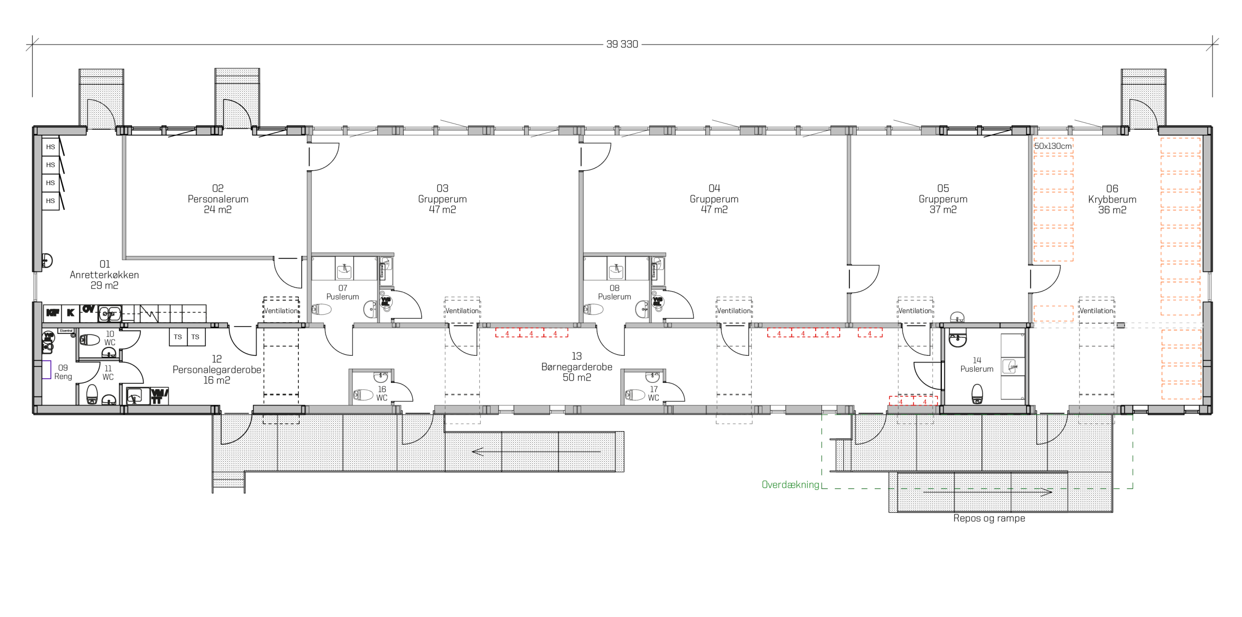 Plantegning Børnehuset Skovvejen